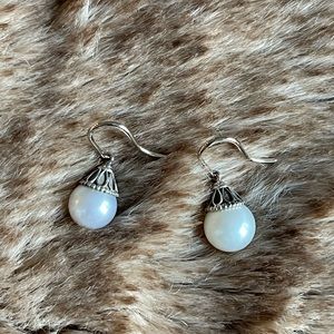 Tiffany’s Co Ziegfeld Pearl Cap Drop Earrings